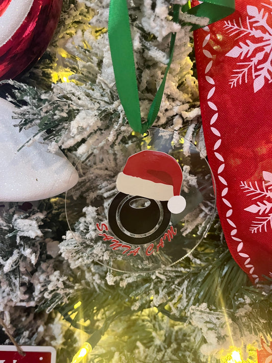 Santa cam ornament