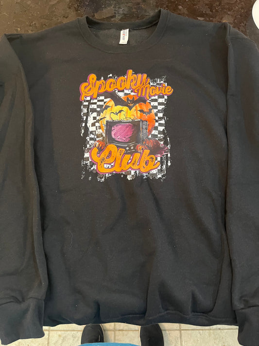 Spooky movie club sweatshirt XL